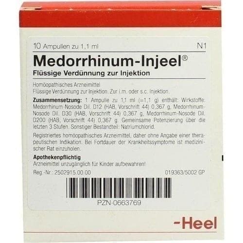 Rhinitis, sinusitis, depression, MEDORRHINUM Injeel ampoules - UKDorf 
