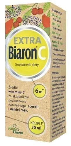 Sambucus nigra, Vitamin C, Rosa canina, Malpighia glabra, Biaron C Extra drops - UKDorf 