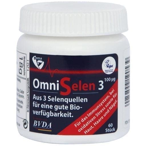 Selenium organic, L-selenomethionine, sodium selenite, OMNISELEN 3 100mcg - UKDorf 