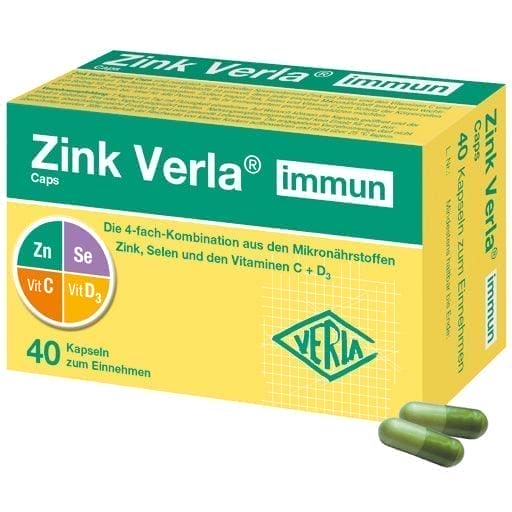 Selenium, vitamin C, vitamin D3, zinc citrate, ZINC VERLA immune Capsules - UKDorf 