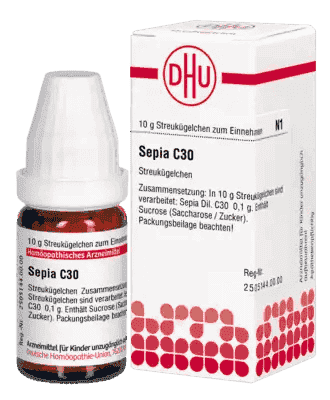 SEPIA C 30, dry vaginal skin, menopausal symptoms, premenstrual syndrome - UKDorf 