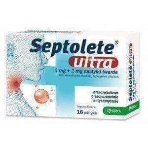 Septolete Ultra 3mg + 1mg x 16 lozenge UK