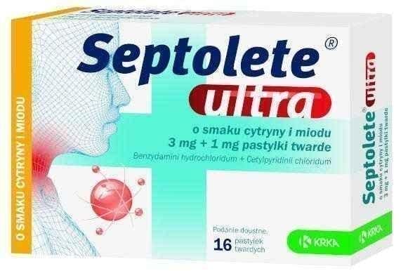 Septolete Ultra with lemon and honey flavor x 16 lozenges UK