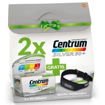 Set of 2 x Centrum Silver 50+ + FREE pedometer - UKDorf 