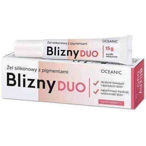Silicone scar gel BLIZNY DUO with pigments 15g, silica gel UK