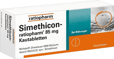 SIMETHICONE ratiopharm 85 mg chewable tablets UK