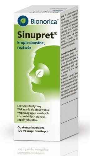 SINUPRET BIONORICA LIQUID/DROPS 100ml- Sinus congestation
