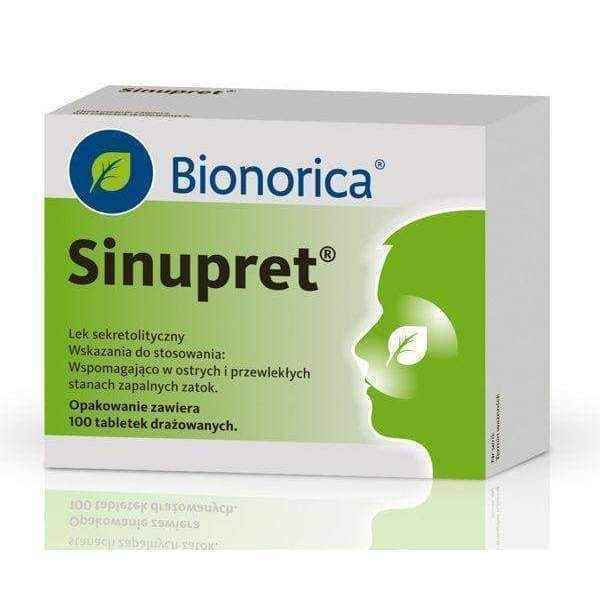 Sinupret x 100 dragee, symptoms of sinus infection