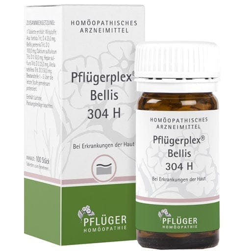 Skin inflammation or hives, redness and inflammation of skin, PFLUGERPLEX Bellis 304 H tablets - UKDorf 