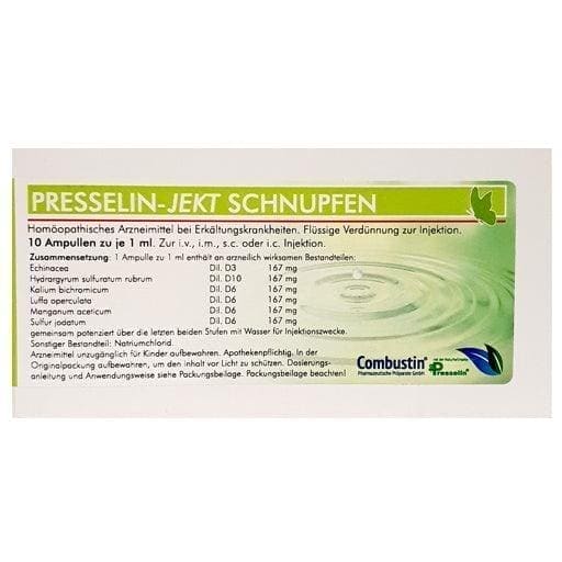 Sniffles, homeopathic cold medicine for adults, PRESSELIN-Jekt cold ampoules - UKDorf 