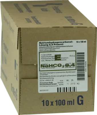 SODIUM HYDROGEN CARBONATE 8.4% glass infusion solution - UKDorf 