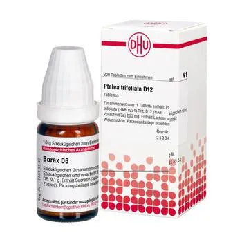 sodium tetraborate BORAX D 6 globules 10 g