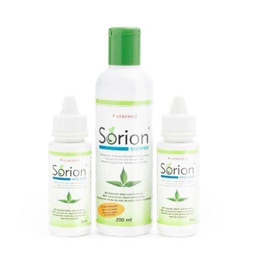 SORION Shampoo & 2x Sorion Head Fluid, psoriasis, neurodermatitis, eczema - UKDorf 
