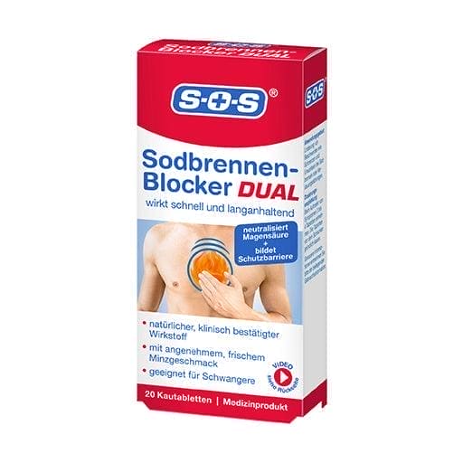 SOS HEARTBURN BLOCKER DUAL chewable tablets - UKDorf 