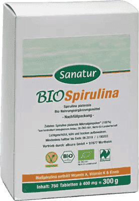SPIRULINA BIO tablets refill pack 750 pcs - UKDorf 