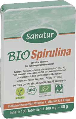 SPIRULINA ORGANIC tablets, Sanatur - UKDorf 