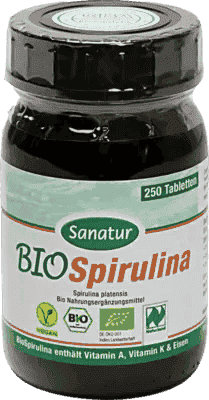 SPIRULINA ORGANIC tablets, Sanatur - UKDorf 