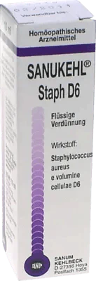 Staphylococcus aureus, SANUKEHL Staph D 6 drops - UKDorf 