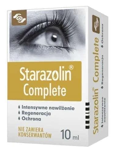 Starazolin Complete eye drops, Sodium hyaluronate, dexopantenol UK