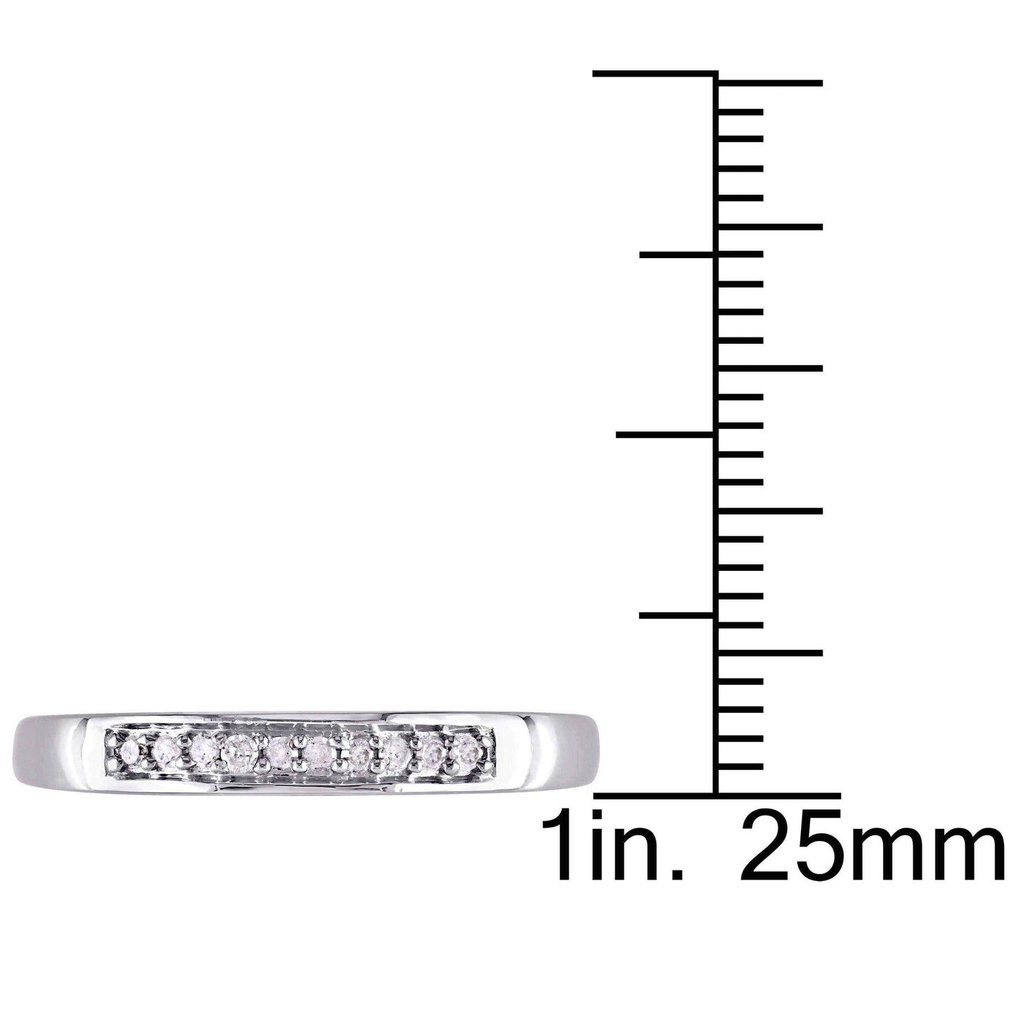 Sterling silver diamond rings | 1/10ct TDW Diamond Ring UK