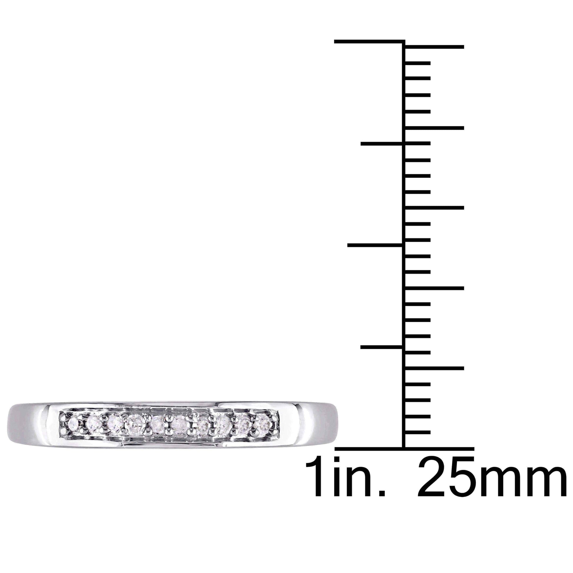 Sterling silver diamond rings | 1/10ct TDW Diamond Ring UK