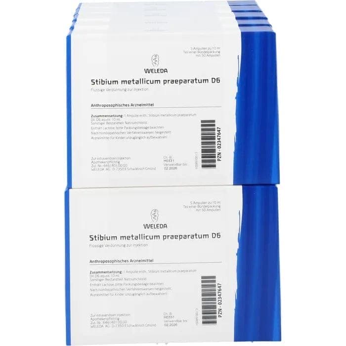 STIBIUM METALLICUM ampoules, bronchial asthma, cardiac arrhythmia - UKDorf 