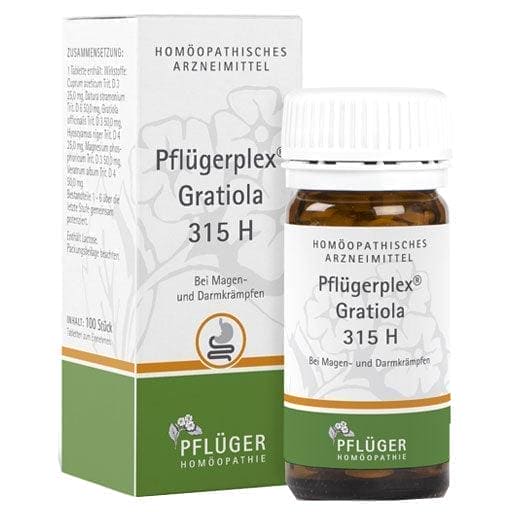 Stomach and intestinal cramps, PFLUEGERPLEX Gratiola 315 H tablets - UKDorf 