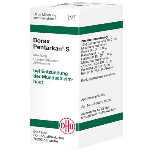 Stomatitis, inflammation of the lining of the mouth, BORAX PENTARKAN S mixture - UKDorf 