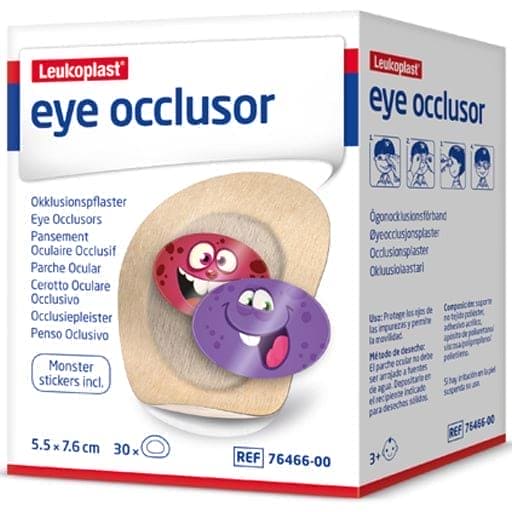 Strabismus, amblyopia, LEUKOPLAST eye occlusor 5.5 cmx7.6 cm - UKDorf 