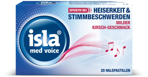 stress-related voice problems, ISLA MED voice pastilles