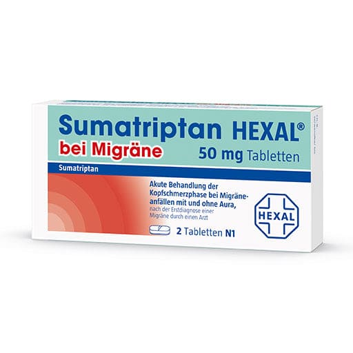 SUMATRIPTAN, HEXAL for migraines. (migraine), TABLETS - UKDorf 