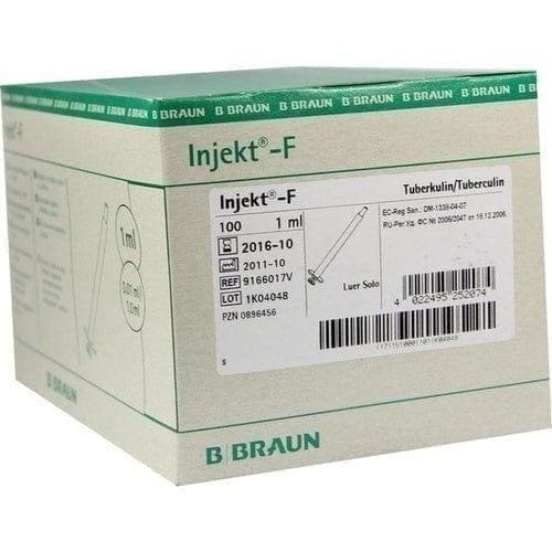 Syringe, INJECT F fine dosing spray 1 ml x100, tuberculin, heparin, allergy tests - UKDorf 