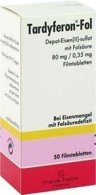 TARDYFERON 80 mg -Fol Depot-Iron (II) 50 pc anemia UK