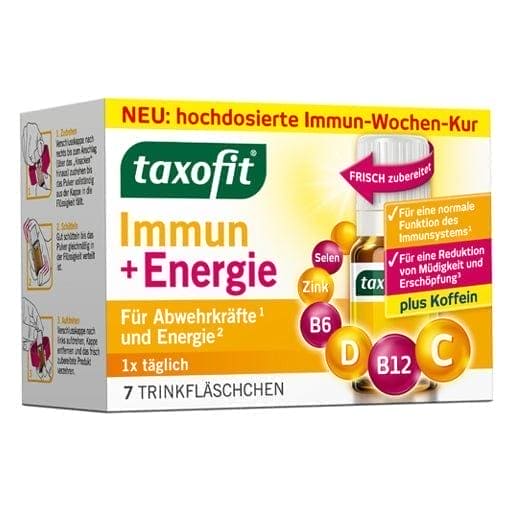 TAXOFIT Immune&Energy Vitamin C, D, B12, B6, zinc, selenium, drinking ampoules - UKDorf 