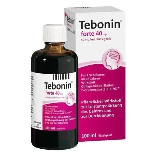 TEBONIN forte 40 mg Ginkgo biloba extract solution UK