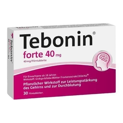 TEBONIN forte ginkgo biloba tree 40 mg UK