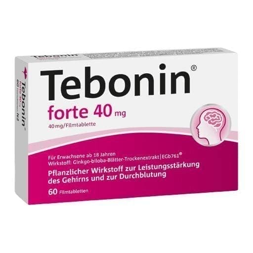 TEBONIN forte ginkgo biloba tree 40 mg UK
