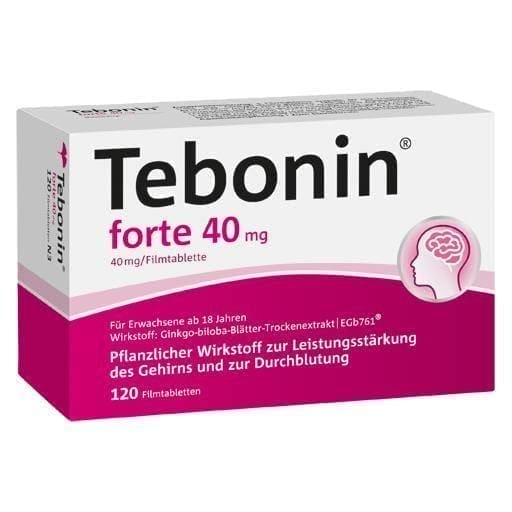 TEBONIN forte ginkgo biloba tree 40 mg UK
