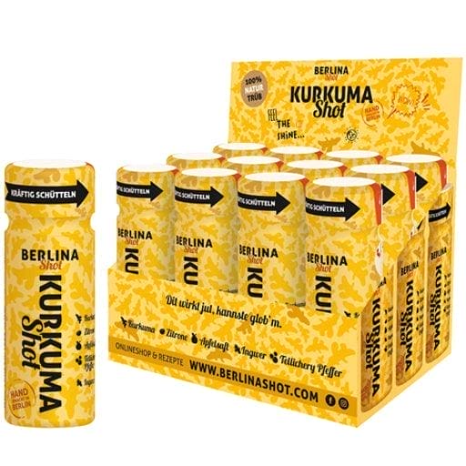 Tellicherry Pepper, v, Ginger, Apple, BERLINA turmeric shot drinking ampoules - UKDorf 