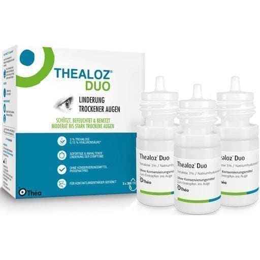 THEALOZ Duo eye drops 3X10 ml