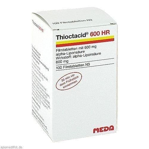 THIOCTACID, alpha lipoic acid 600mg, paraesthesia UK