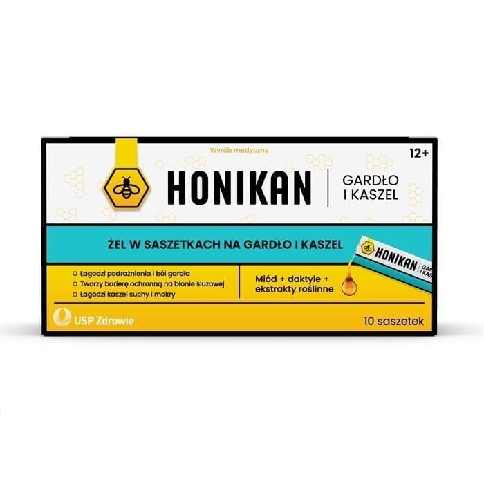 THROAT AND COUGH gel, Honikan, 10 sachets - UKDorf 