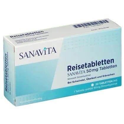 TRAVEL sickness TABLETS, dimenhydrinate, prevent, treat nausea, vomiting, antihistamine - UKDorf 