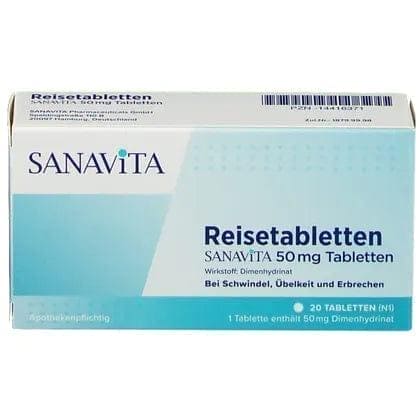 TRAVEL sickness TABLETS, dimenhydrinate, prevent, treat nausea, vomiting, antihistamine - UKDorf 