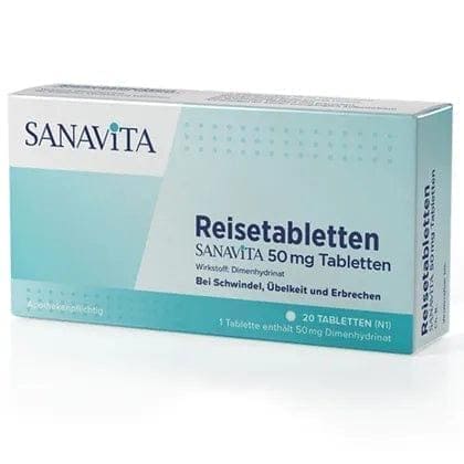 TRAVEL sickness TABLETS, dimenhydrinate, prevent, treat nausea, vomiting, antihistamine - UKDorf 