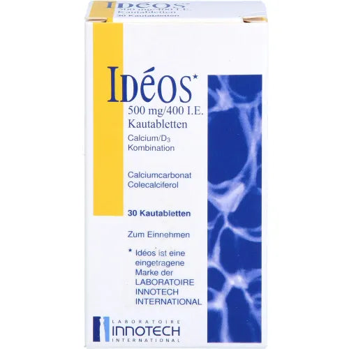 treatment of calcium and vitamin D deficiency IDEOS 500 mg/400 IU chewable tablets 30 pcs