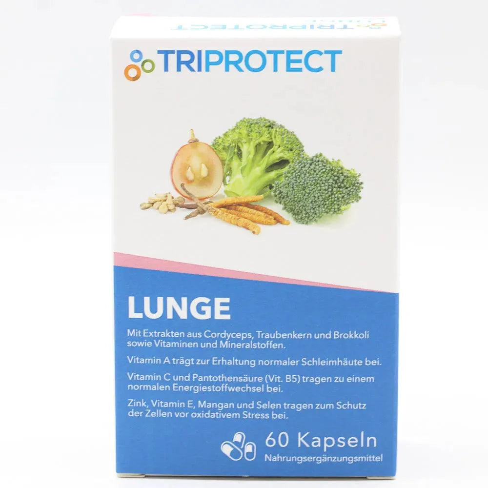 TRIPROTECT lung, medicinal mushrooms, Cordyceps, grape seed extract, broccoli - UKDorf 