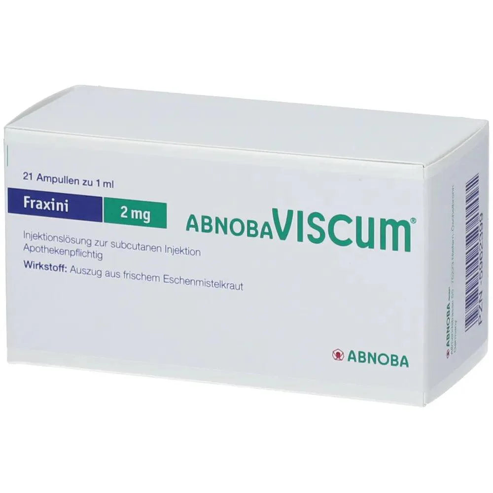 Tumor, treatment of tumor, mistletoe ash, ABNOBAVISCUM Fraxini 2 mg ampoules - UKDorf 