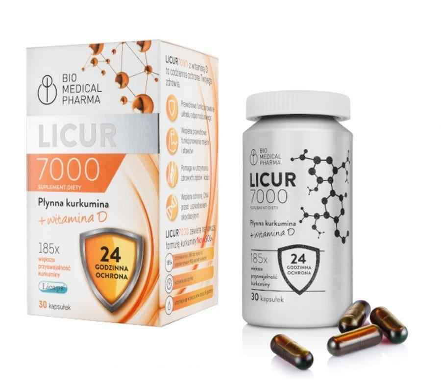 Turmeric curcumin, Licur 7000 with vitamin D