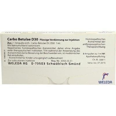 Uriel carbo betula, CARBO BETULAE D 30 comp weleda ampoules - UKDorf 